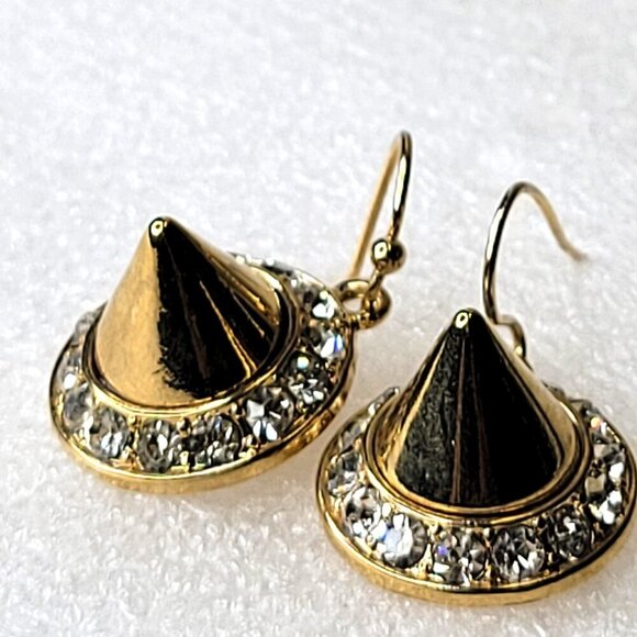 Gold Cone Earrings - Picture 4 of 6